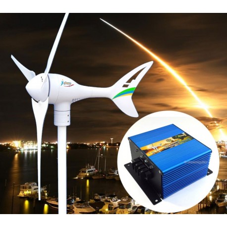 Apollo MAX 550 W AC 24V Magnet Wind Turbine Generator 3 Blade+ Charge Controller