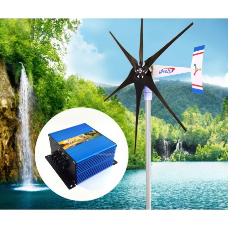 1800 W WindZilla PMA 12 V AC 6 Blade Wind Turbine Generator + Charge Controller