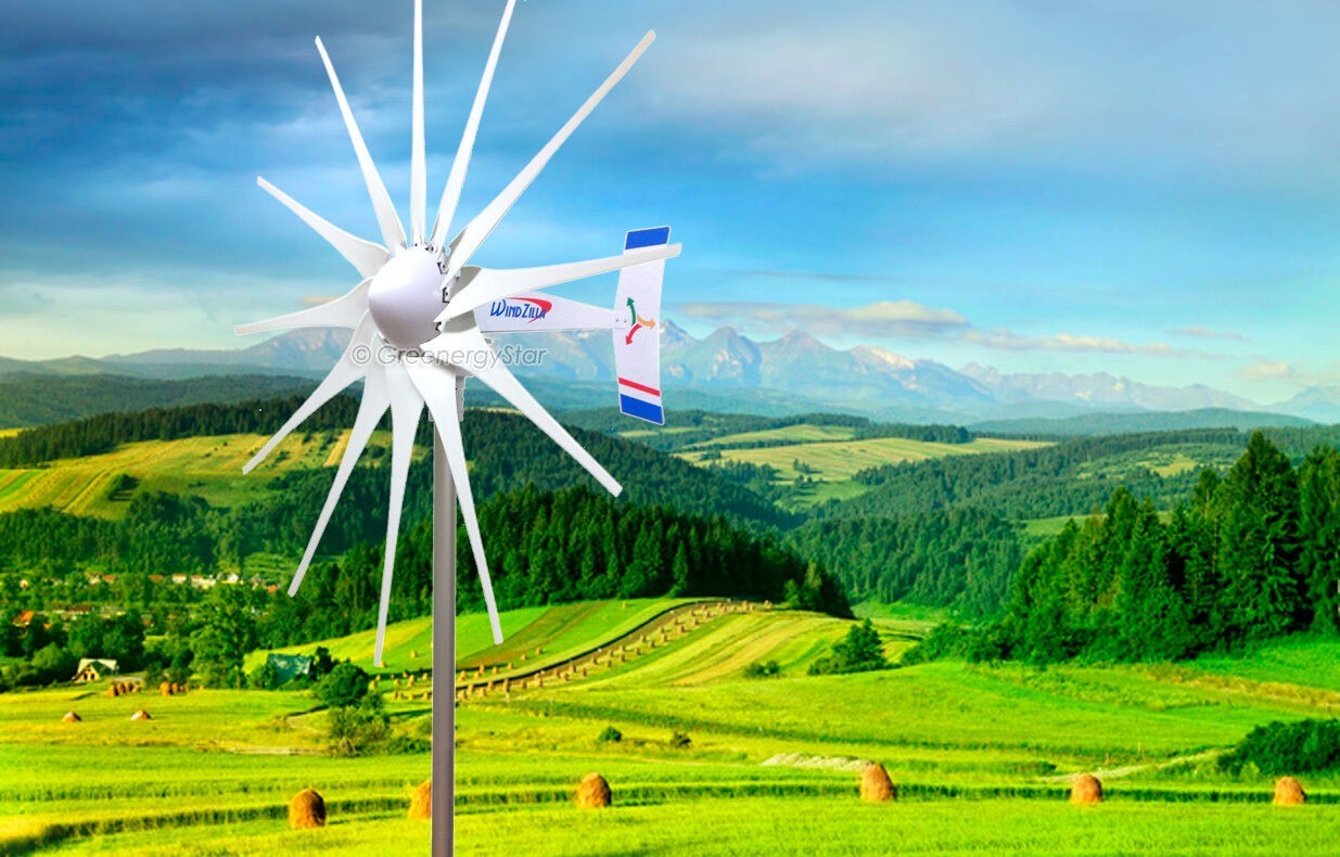 3200 W WindZilla PMA 12V AC 12 Blades Wind Turbine Generator+225A