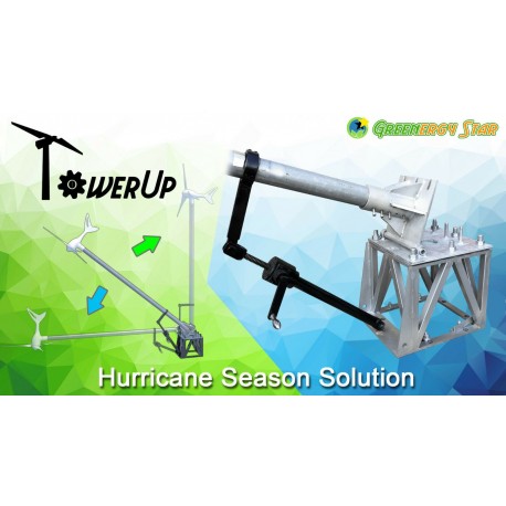 TowerUp Wind Turbine Generator Tower Base Stand Mount Foundation Easy Up & Down 